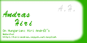 andras hiri business card